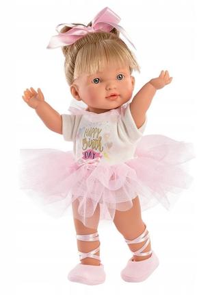 Испанская кукла llorens виниловая коллекционная кукла с волосами happy birthday девочка 28 см