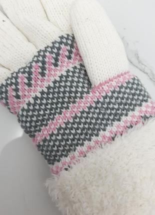 Зимові теплі рукавиці3 фото