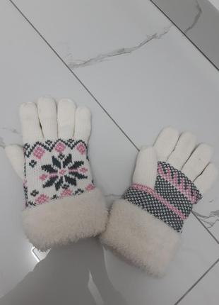 Зимові теплі рукавиці1 фото