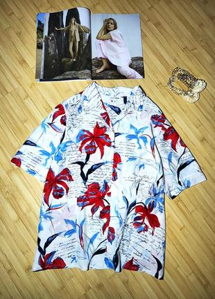 Jane taylor шелковая белая рубашка в цветы