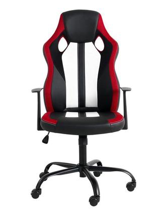 Крісло геймерське компютерне чорний/червоне з регульованням  висоти 7trav4 фото