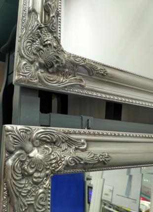 Підлогове велике дзеркало з ніжкою 160 см срібло, 7trav5 фото
