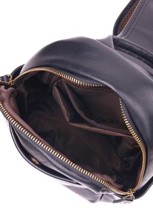Превосходная сумка мужская через плечо из натуральной гладкой кожи 21286 vintage черная4 фото