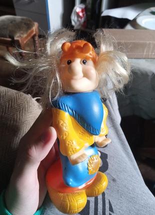 Резиновая игрушка "баба яга" времён ссср.