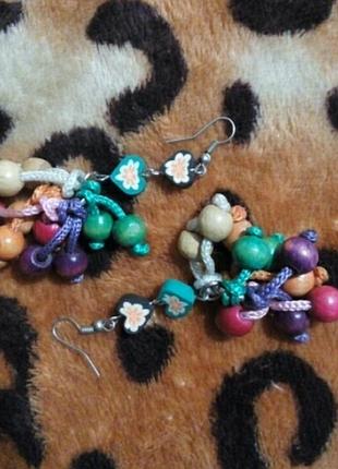🔥1+1=3🔥яркие серьги handmade