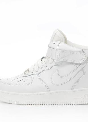 Зимние женские кроссовки nike air force 1 white (мех) 36-37-38-38.5-39-40-414 фото