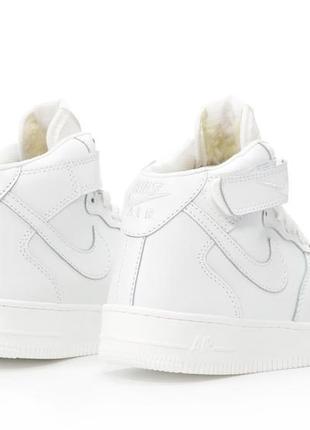 Зимние женские кроссовки nike air force 1 white (мех) 36-37-38-38.5-39-40-415 фото