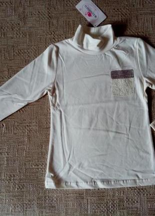 Гольф для девочки фламинго , рост 122 см, водолазка, реглан,блузка