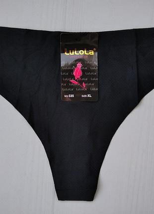 Трусики стрінги lulola безшовні чорний xl 50 335