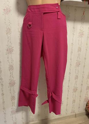 Розовые брюки- тапочки цвет фуксии разм f/141 фото