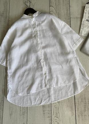 Белая льняная блуза,рубашка aspesi pp 421 фото