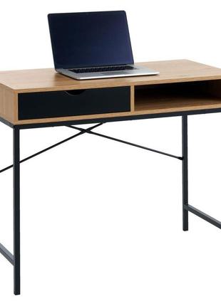 Стіл офісний в лофт стилі для ноутбука з шухлядою  дуб/чорний  7trav5 фото