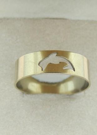 Мужское женское кольцо из нержавеющей стали касатка р. 221 фото