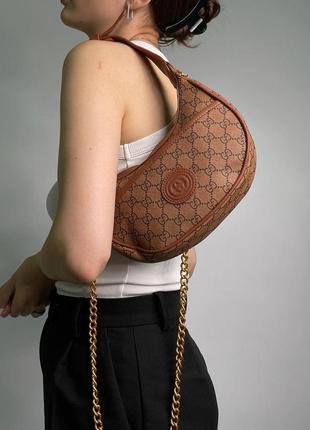 Стильна жіноча сумочка marmont half-moon-shaped mini bag ginger 25 х 13 х 5 см
