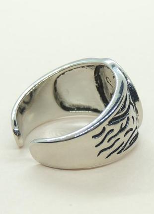 Печатка мужская серебристая кольцо оберег для мужчин с древним крестом и скандинавскими знаками р регулируемый6 фото