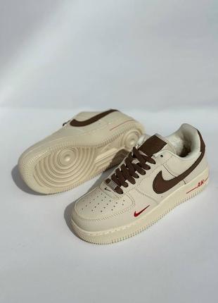 Зимние кроссовки унисекс nike air force shadow brown 🌷1 фото