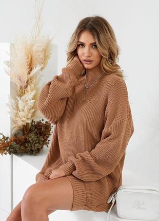 Женская одежда, шикарный свитер - туника, джемпер в стиле оверсайз2 фото