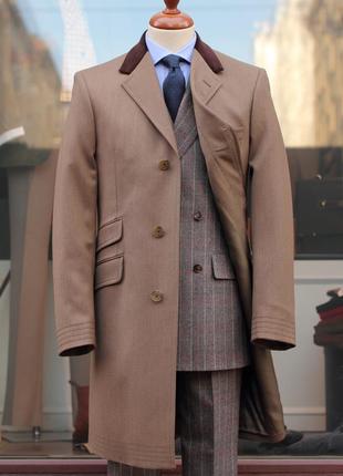 Пальто чоловіче класичне charles tyrwhitt covert coat1 фото