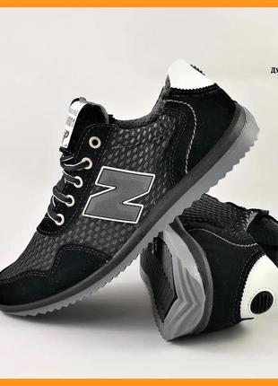 Кросівки чоловічі new balance сіточка чорні (розміри: 41,43,44)2 фото