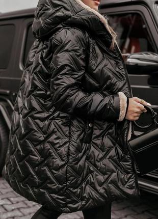 Куртка плащовка стежка  подкладка мех ,3 фото