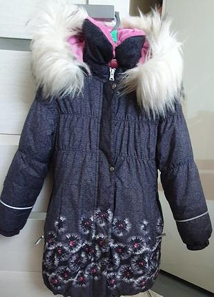 Пальто зимнее для девочки lenne