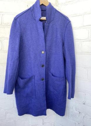 Очень стильное синее пальто2 фото