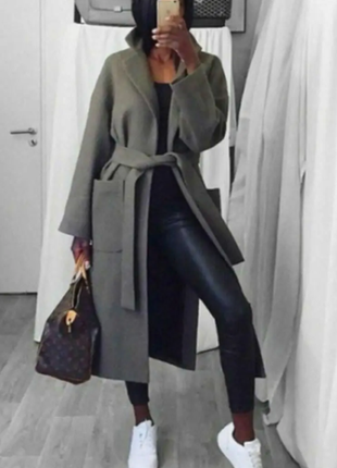 Женское пальто кашемир на подкладке 42-46 универсал av6-1039lвое3 фото