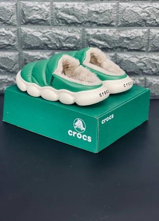 Тапочки шкіряні крокс crocs стильні жіночі крокс, хіт продаж!4 фото