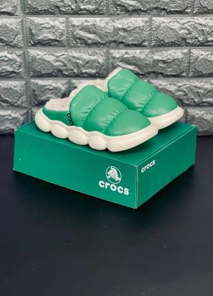 Тапочки шкіряні крокс crocs стильні жіночі крокс, хіт продаж!1 фото