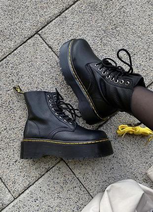 Женские сапоги dr. martens jadon black (термо)