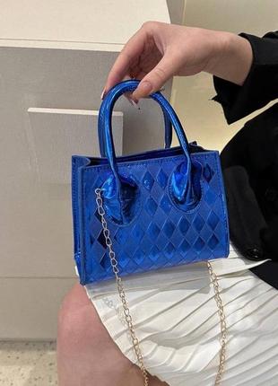 Блестящая маленькая сумочка с металлическим геометрическим тиснением😍