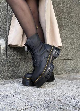 Женские сапоги dr. martens jadon audrick black (мех)