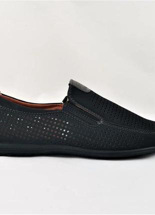 Мужские мокасины летние кроссовки сеточка туфли черные (размеры: 41,42,43,44,45,46)6 фото