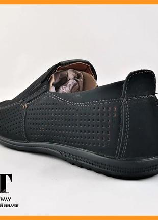 Мужские мокасины летние кроссовки сеточка туфли черные (размеры: 41,42,43,44,45,46)3 фото