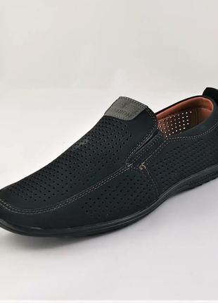 Мужские мокасины летние кроссовки сеточка туфли черные (размеры: 41,42,43,44,45,46)9 фото