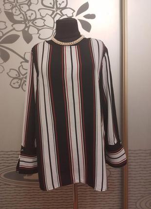 Брендовая вискозная блуза блузка большого размера батал