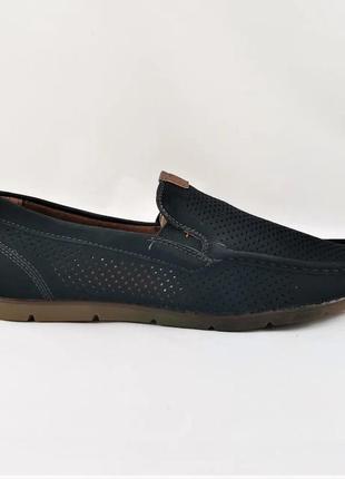 Мужские мокасины летние кроссовки сеточка туфли черные (размеры: 41,43)4 фото