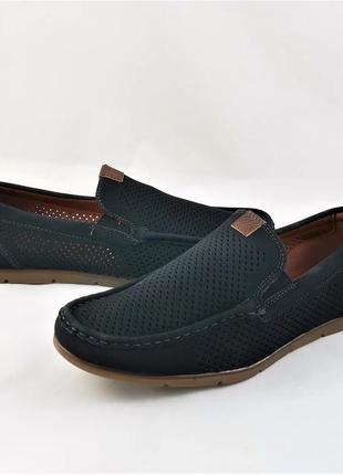 Мужские мокасины летние кроссовки сеточка туфли черные (размеры: 41,43)6 фото