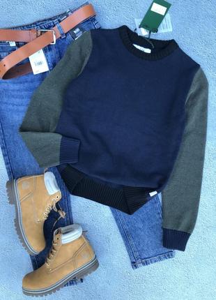 Комбинированный джемпер свитер колорблок kronstadt4 фото