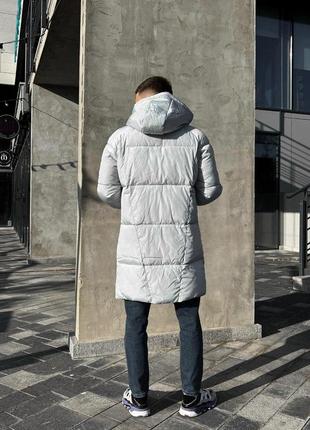 Зимняя куртка мужская длинная до -25*с теплая strip черная | парка с капюшоном удлиненная | пальто зима9 фото
