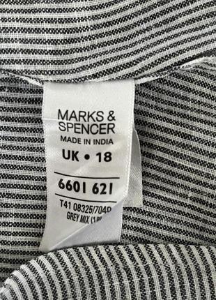 Льняная рубашка marks&spenser голубая 50-54, новая4 фото