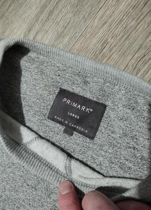 Мужской свитшот / primark / свитер / джемпер / тёплый серый свитшот / мужская одежда /3 фото