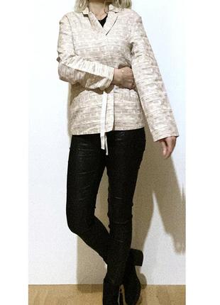 Xl promod новый пиджак стиль кимоно из плотной ткани кардиган на запах с пояском жакет4 фото