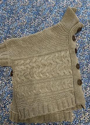 Чудове, цупке пончо светр next дуже тепле, розмір s, оверсайз, підійде і на м, made in italy4 фото