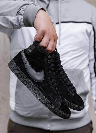 Мужские зимние кроссовки сапоги найк nike blazer mid