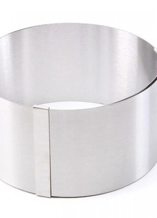 Высокая форма для выпечки раздвижная от 16 до 30см диаметр, высота 14 см