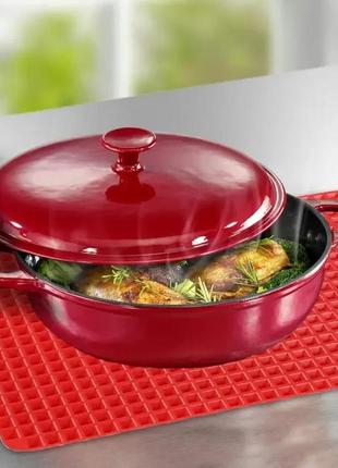 Килимок для випікання pyramid pan fat-reduction silicone cooking mat (16,25х11,5 см, силіконовий)grill5 фото