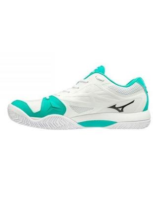 Кросівки mizuno wave intense tour 5 clay court білий/чорний/зелений (42.5) uk8.5 61gc1900-35 42.5