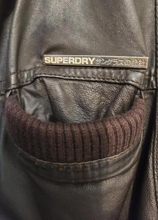 Кожаная куртка superdry.3 фото