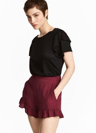 Бомбезний топ блуза з рукавами рюшами від h&m, p. m